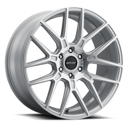 22x9.5 MKW M142 Silver Machined Wheel 6x5.5 (20mm)