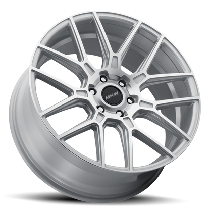 24x10 MKW M142 Silver Machined Wheel 6x5.5 (20mm)