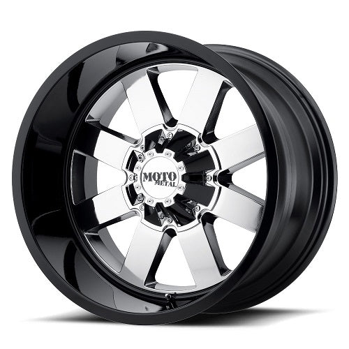 22x10 Moto Metal MO962 Chrome w/Black Lip Wheel 8x170 (-18mm)
