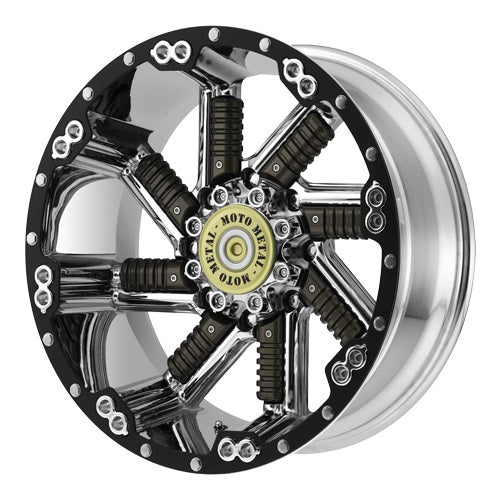 22x12 Moto Metal MO979 Buckshot Chrome w/Gunmetal Wheel 8x170 (-44mm)