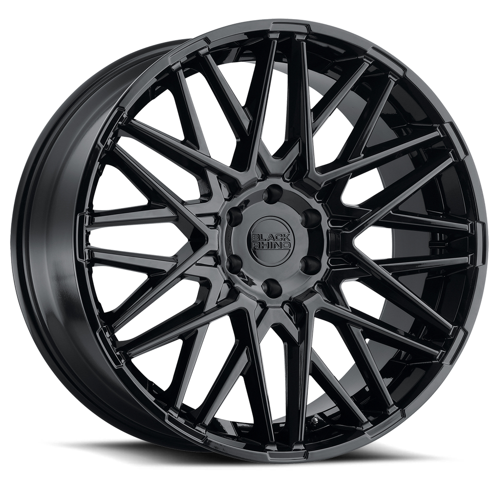 22x10 Black Rhino MOROCCO GLOSS BLACK Wheel 6x5.5 (25mm)