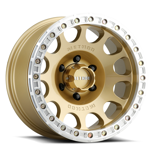 17x9 Method MR105 V3 Beadlock Gold Wheel 5x5 (-38mm)