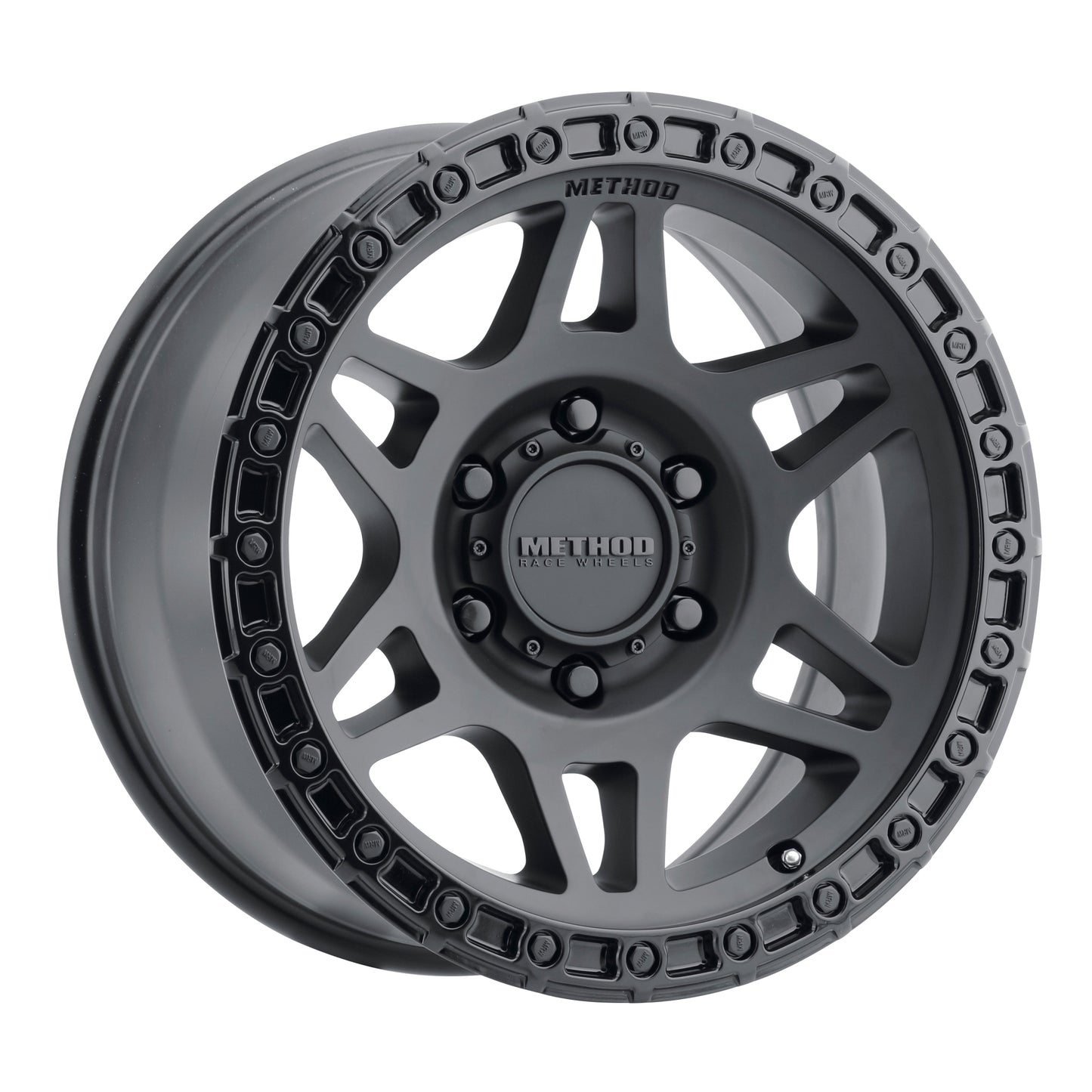 17x8.5 Method MR312 Matte Black W/ Gloss Black Lip Wheel 6x135 (0mm)