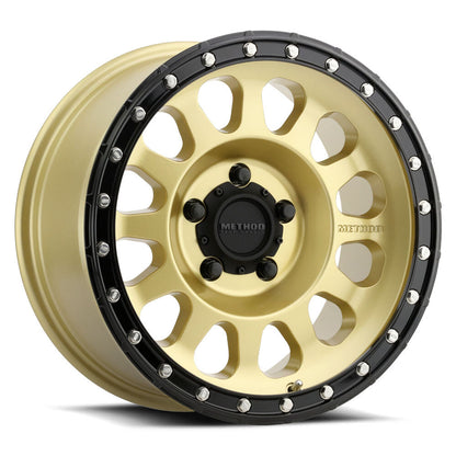 20x10 Method 315G Gold - Black Lip Wheel 5x5 (-18mm)