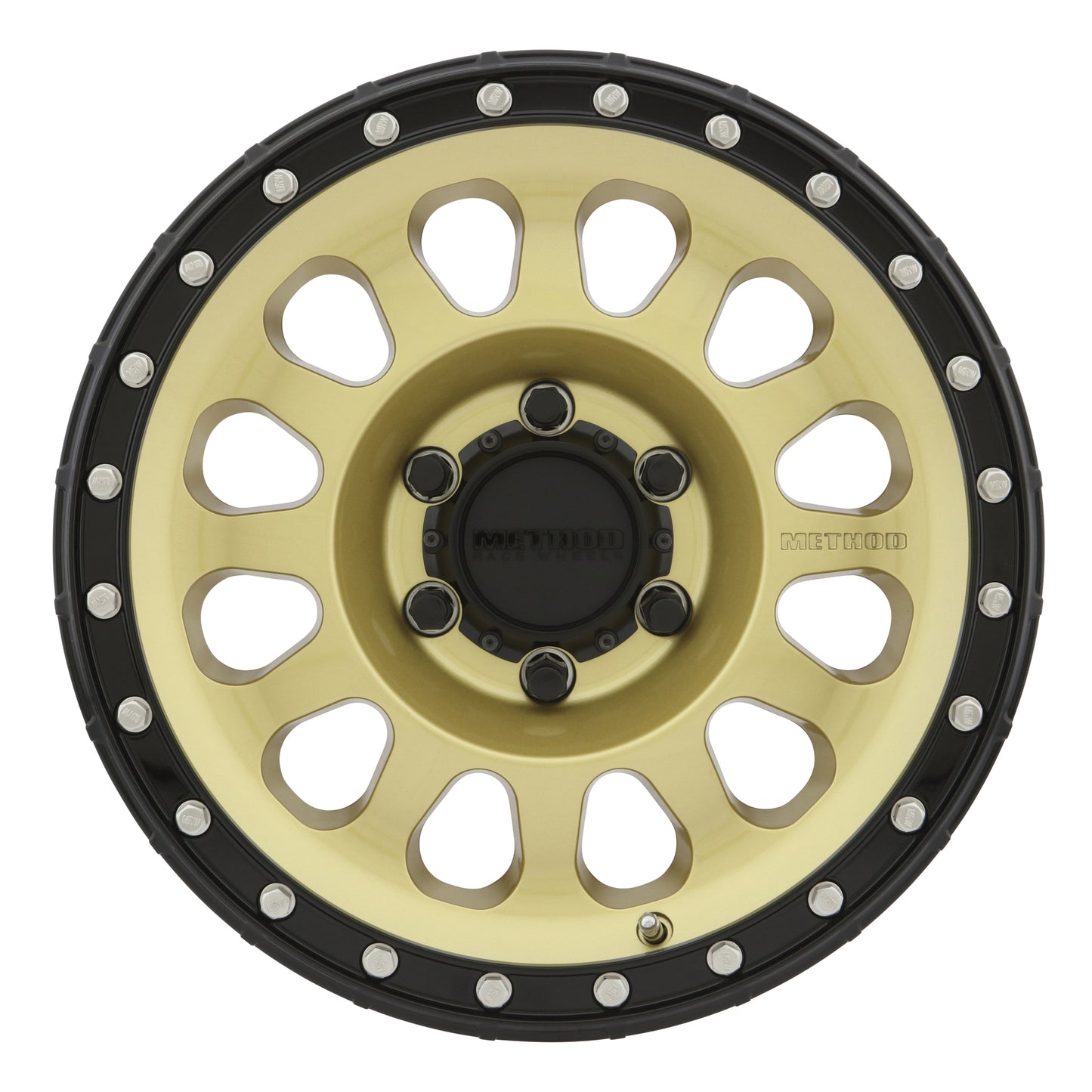 20x10 Method 315G Gold - Black Lip Wheel 6x135 (-18mm)