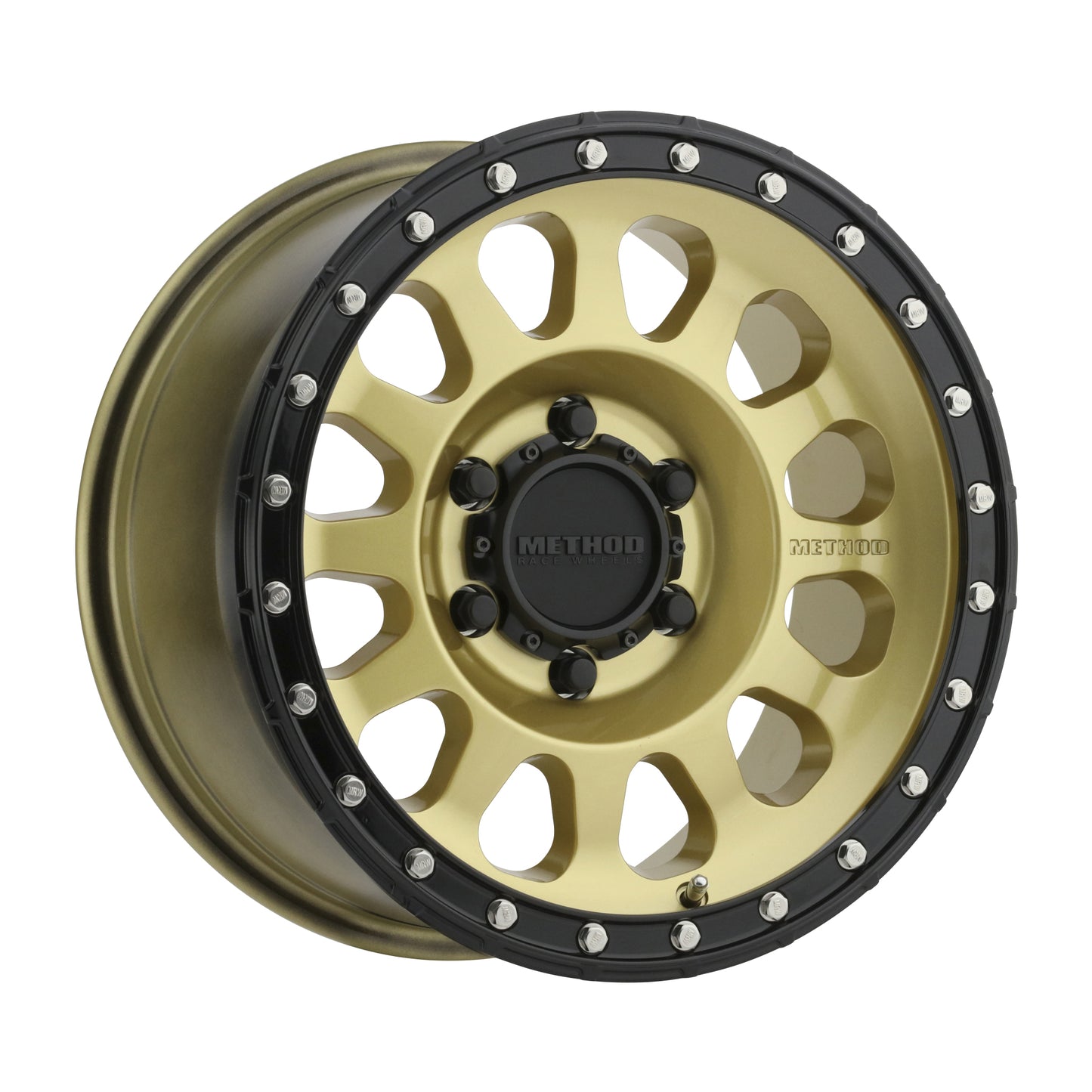 20x10 Method 315G Gold - Black Lip Wheel 6x135 (-18mm)