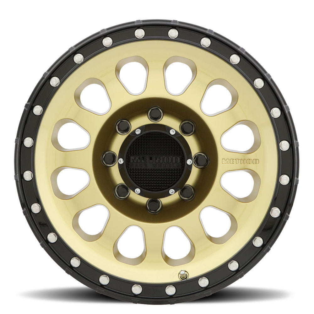 20x10 Method MR315 Gold W/ Black Lip Wheel 8x6.5 (-18mm)