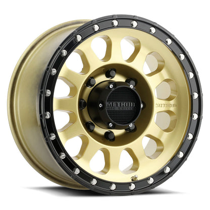 20x10 Method MR315 Gold W/ Black Lip Wheel 8x170 (-18mm)
