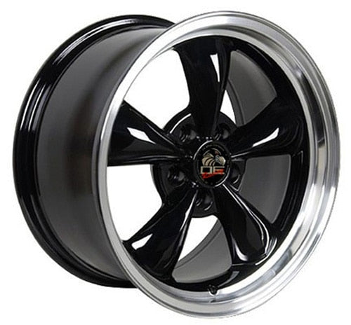 17x8 OE Wheels FR01 Black with Machined Lip Wheel 5x4.5 (29.5mm)
