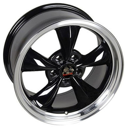 17x8 OE Wheels FR01 Black with Machined Lip Wheel 5x4.5 (29.5mm)