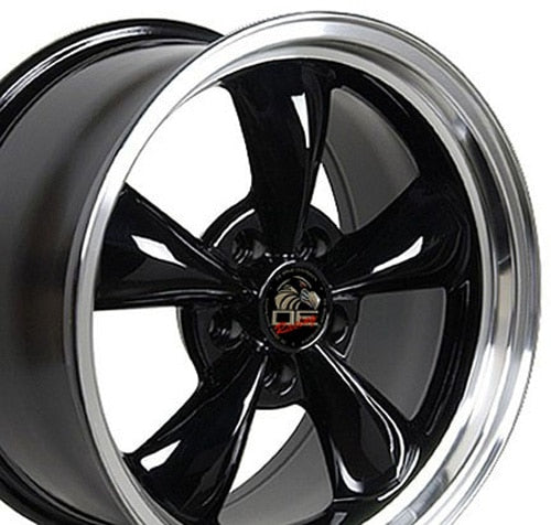 17x8 OE Wheels FR01 Black with Machined Lip Wheel 5x4.5 (29.5mm)