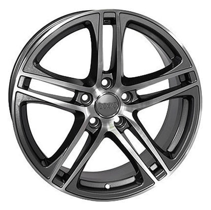 17x7.5 OE Wheels AU07 Gunmetal Machined Wheel 5x112 (35mm)