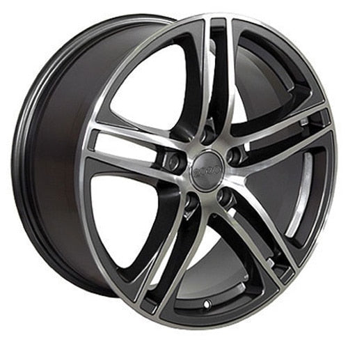 17x7.5 OE Wheels AU07 Gunmetal Machined Wheel 5x112 (35mm)