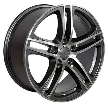 17x7.5 OE Wheels AU07 Gunmetal Machined Wheel 5x112 (35mm)