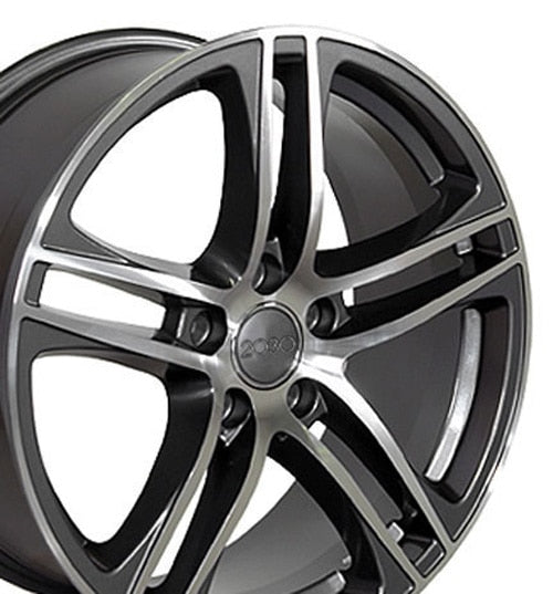 17x7.5 OE Wheels AU07 Gunmetal Machined Wheel 5x112 (35mm)