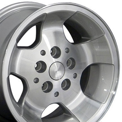 15x8 OE Wheels JP08 Silver Machined Wheel 5x4.5 (25.4mm)