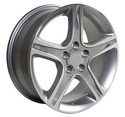 17x7 OE Wheels LX01 Silver Machined Wheel 5x4.5 (50mm)