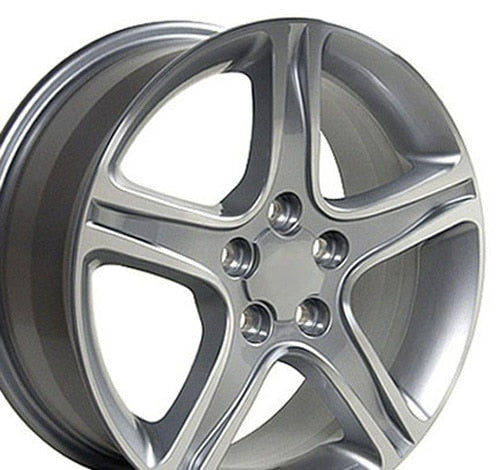 17x7 OE Wheels LX01 Silver Machined Wheel 5x4.5 (50mm)