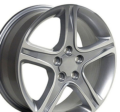 17x7 OE Wheels LX01 Silver Machined Wheel 5x4.5 (50mm)