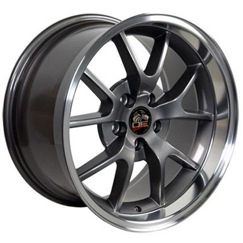 18x10 OE Wheels FR05B Anthracite with Machined Lip Wheel 5x4.5 (22mm)