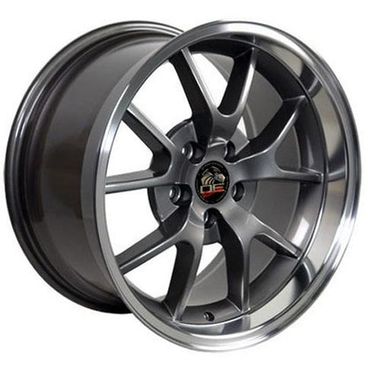 18x10 OE Wheels FR05B Anthracite with Machined Lip Wheel 5x4.5 (22mm)