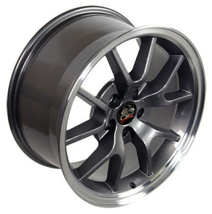 18x9 OE Wheels FR05B Anthracite with Machined Lip Wheel 5x4.5 (24mm)