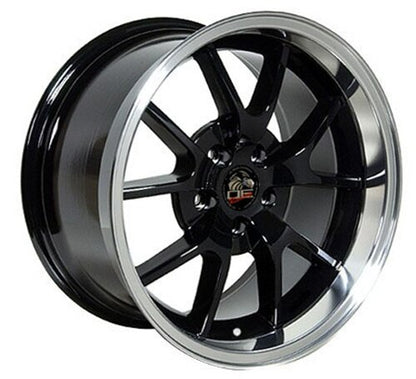 18x10 OE Wheels FR05B Black with Machined Lip Wheel 5x4.5 (22mm)