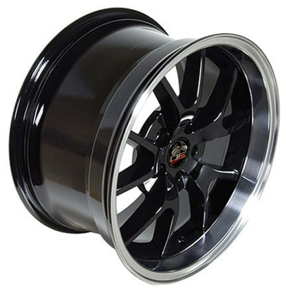 18x10 OE Wheels FR05B Black with Machined Lip Wheel 5x4.5 (22mm)