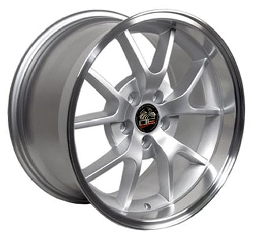 18x10 OE Wheels FR05B Silver with Machined Lip Wheel 5x4.5 (22mm)