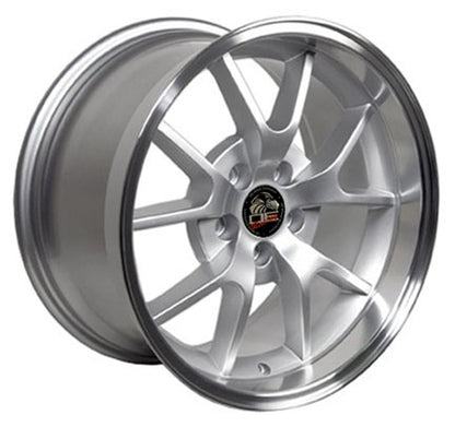 18x10 OE Wheels FR05B Silver with Machined Lip Wheel 5x4.5 (22mm)