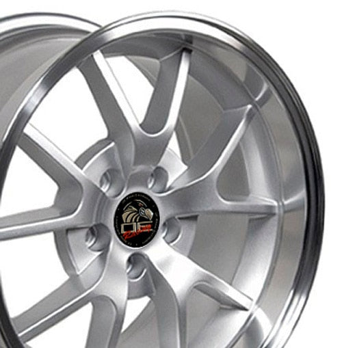 18x10 OE Wheels FR05B Silver with Machined Lip Wheel 5x4.5 (22mm)