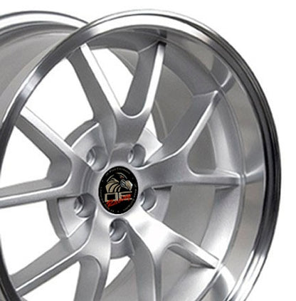 18x10 OE Wheels FR05B Silver with Machined Lip Wheel 5x4.5 (22mm)