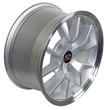 18x9 OE Wheels FR05B Silver with Machined Lip Wheel 5x4.5 (24mm)