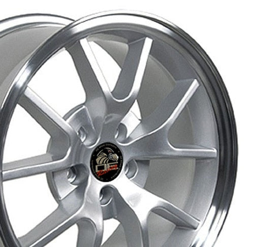 18x9 OE Wheels FR05B Silver with Machined Lip Wheel 5x4.5 (24mm)