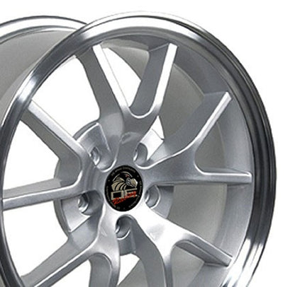 18x9 OE Wheels FR05B Silver with Machined Lip Wheel 5x4.5 (24mm)