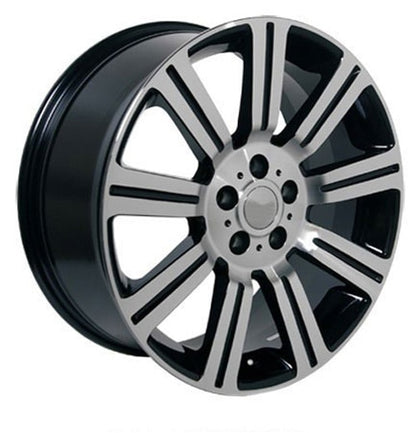 22x10 OE Wheels LR01 Black Machined Wheel 5x120 (50mm)