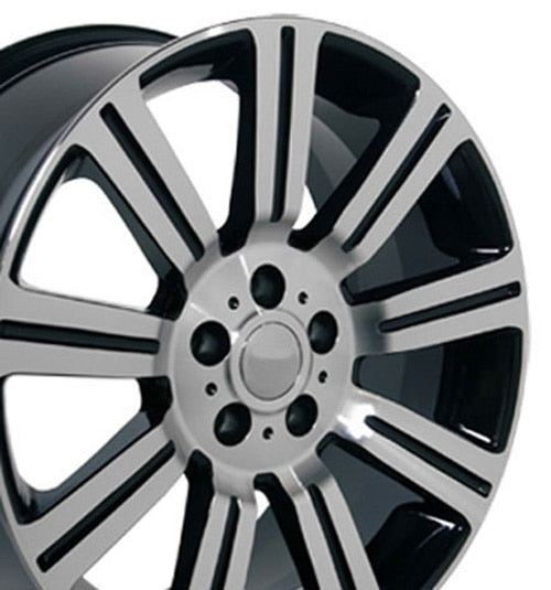 22x10 OE Wheels LR01 Black Machined Wheel 5x120 (50mm)