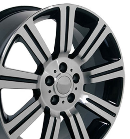 22x10 OE Wheels LR01 Black Machined Wheel 5x120 (50mm)
