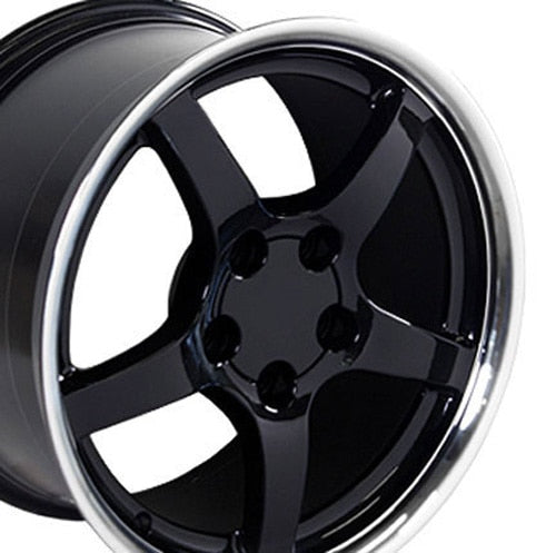18x9.5 OE Wheels CV05 Black with Machined Lip Wheel 5x4.75 (54mm)