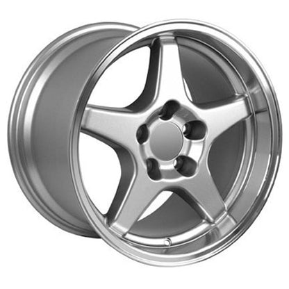17x11 OE Wheels CV01 Silver with Machined Lip Wheel 5x4.75 (50mm)