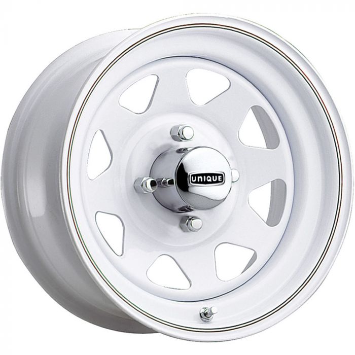 15x10 Pacer 21W White Wheel 4x130 (-51mm) CAPS SEPARATE