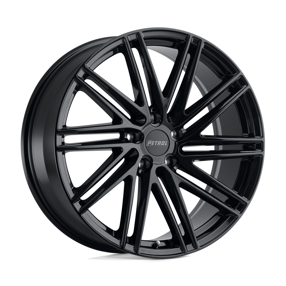 18x8 Petrol P1C GLOSS BLACK Wheel 5x112 (40mm)