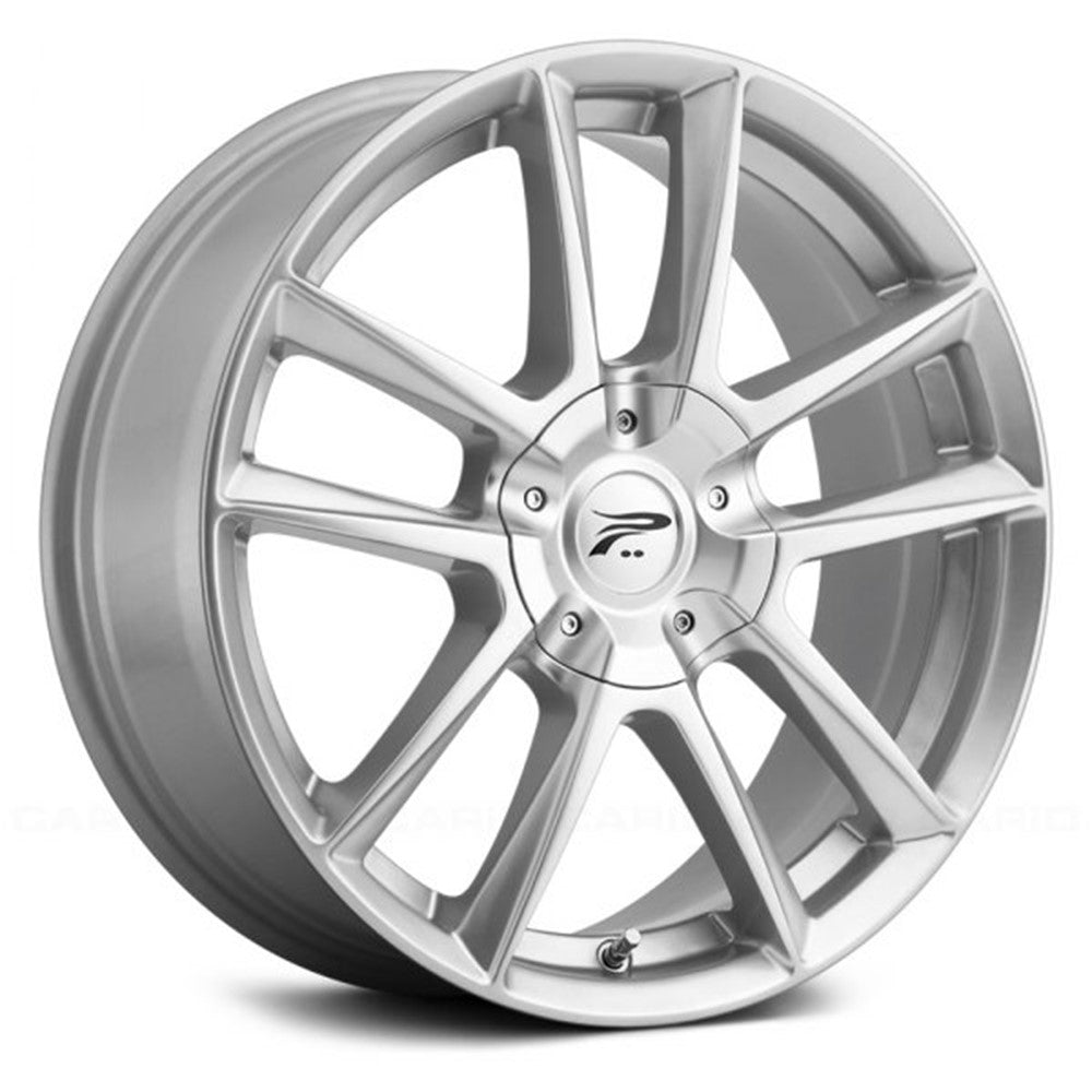 17x7.5 Platinum 436S Gemini Bright Silver Wheel 5x108 (40mm)