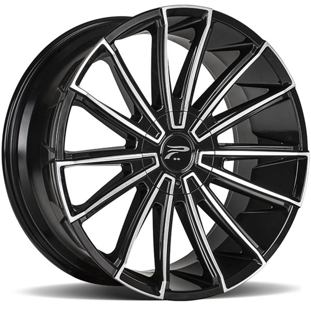 22x9.5 Platinum 439U Turbine Gloss Black Wheel 5x115/5x5.5 (15mm)