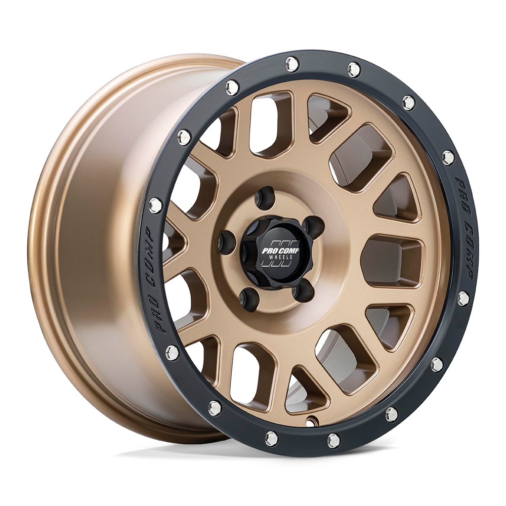 17x9 Pro Comp 9640 Vertigo Matte Bronze With Black Lip Wheel 5x5 (-6mm)
