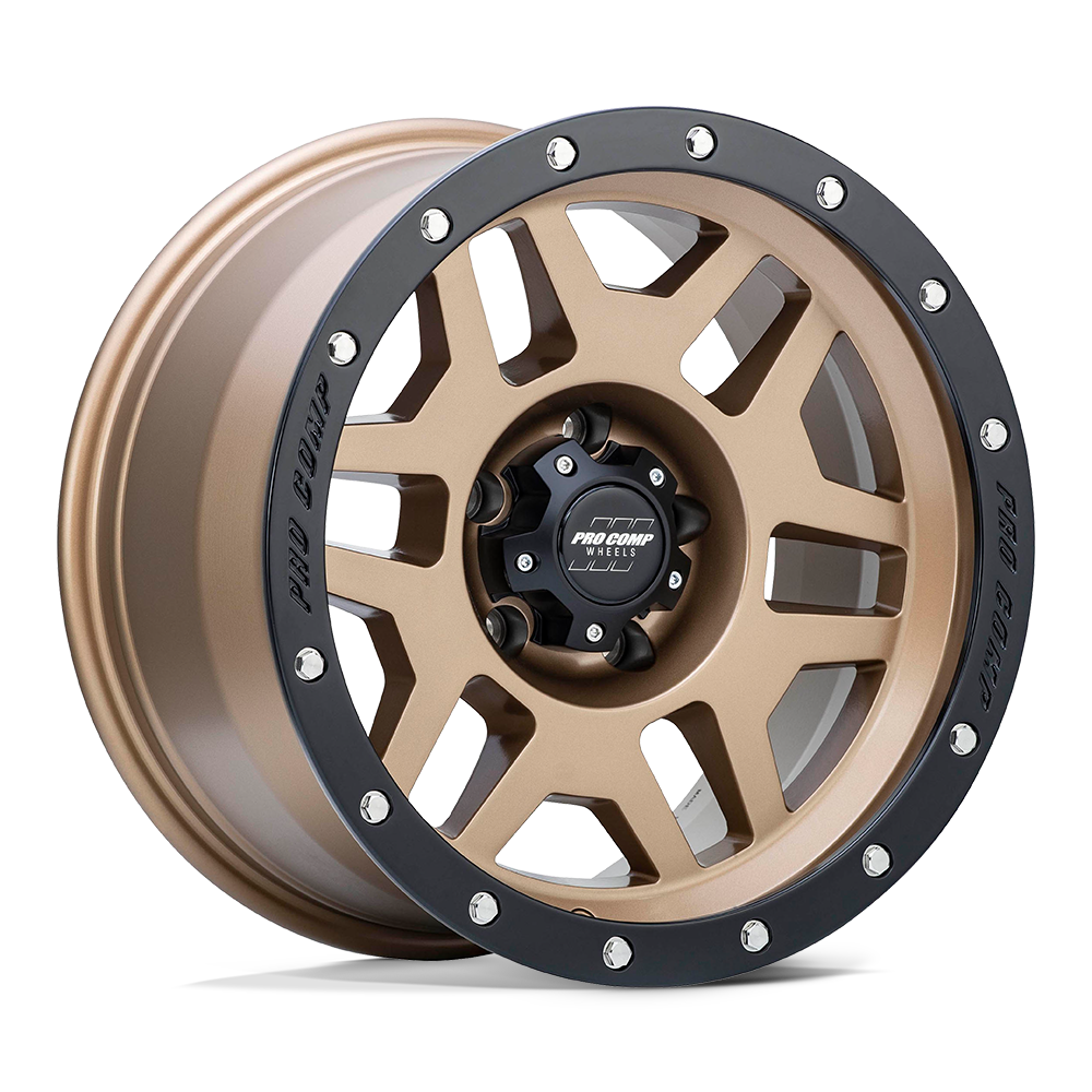 17x9 Pro Comp PA41 Phaser Matte Bronze With Black Lip Wheel 6x5.5 (-6mm)