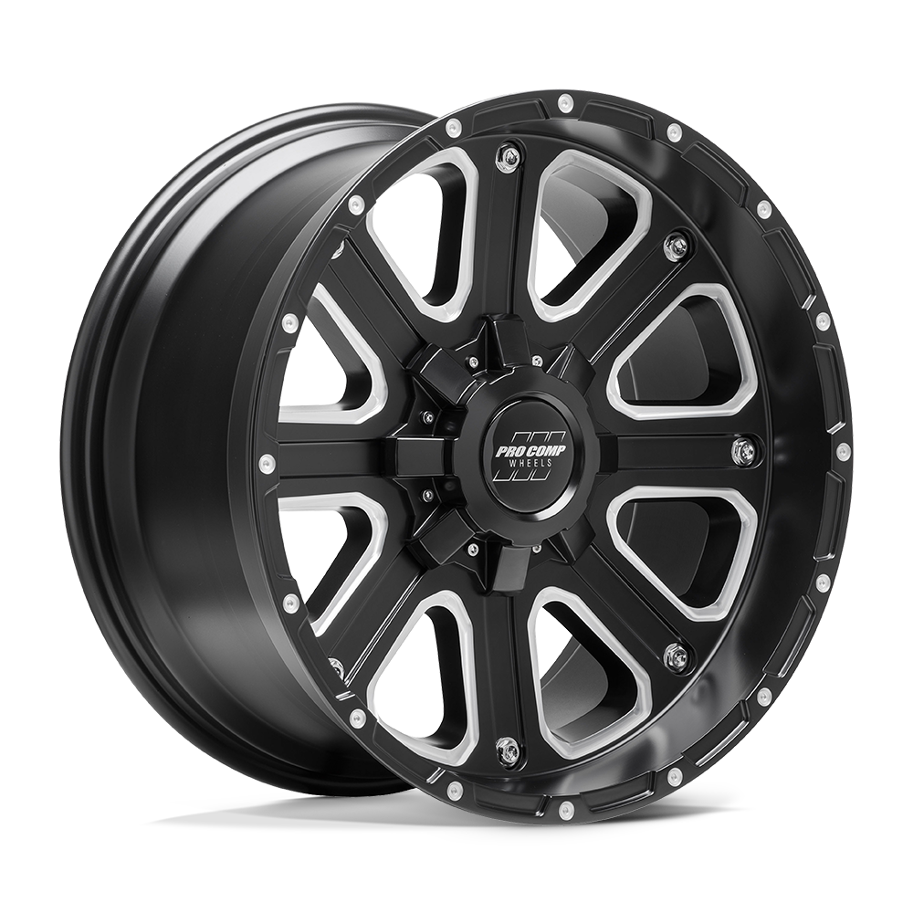 17x9 Pro Comp 5172 Axis Satin Black Milled Wheel 5x5/5x5.5 (-6mm)