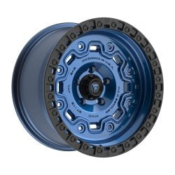 17x9 Fittipaldi Offroad FT100BLB Gloss Blue Satin Black Ring Wheel 5x5 (-12mm)