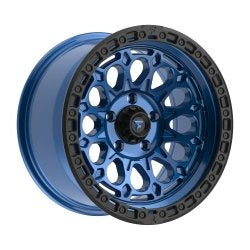 17x9 Fittipaldi Offroad FT101BLB Gloss Blue Satin Black Ring Wheel 5x5 (-12mm)