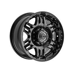 17x9 Gear Off Road 713B Double Pump Black Wheel 8x6.5 (10mm)
